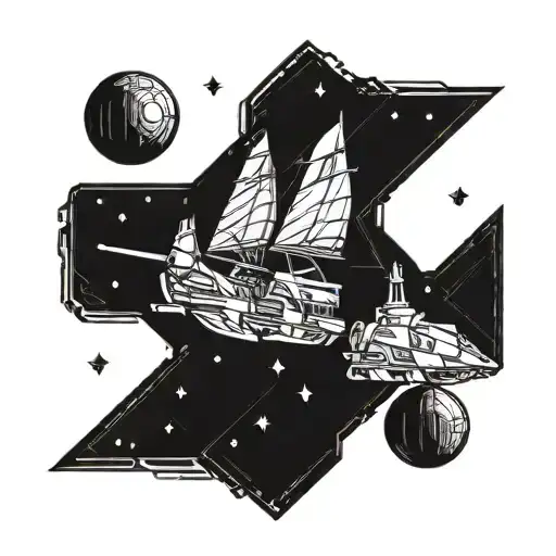 star wars ship tattoo design idea