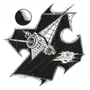 star wars ship tattoo design idea