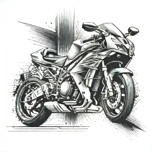 Create a sleek and stylized silhouette of a r33 gtst drifting around a corner, capturing the thrill of speed and precision tattoo design idea