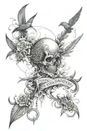 write a quote "pulvis et umbra sumus. we are but dust and shadow" tattoo design idea
