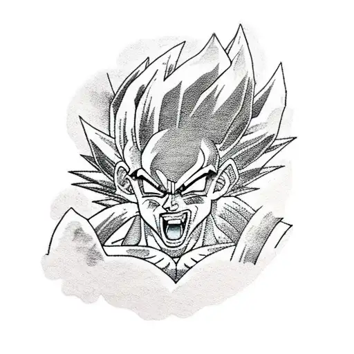 goku walk  tattoo design idea