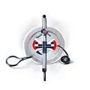 Medic's emblem with a stethoscope intertwined with a kickboxing glove tattoo design idea