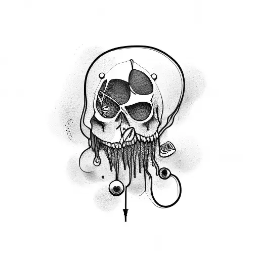 Alone and pain  tattoo design idea