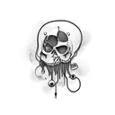 Alone and pain  tattoo design idea