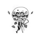 Alone and pain  tattoo design idea