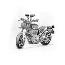 carpentry motorcycle tattoo design idea