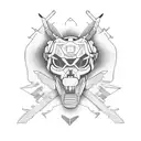 carpentry motorcycle tattoo design idea