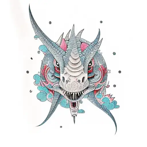 cute dinosaurs tattoo design idea