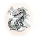 cute dinosaurs tattoo design idea