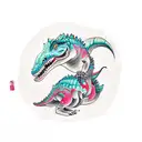 cute dinosaurs tattoo design idea