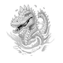 cute dinosaurs tattoo design idea