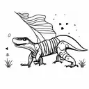 cute dinosaurs tattoo design idea