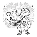 cute dinosaurs tattoo design idea