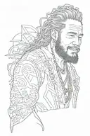 f1trillion post malone album cover tattoo design idea