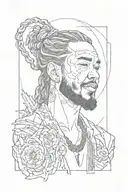 f1 trillion (post malone album cover tattoo design idea