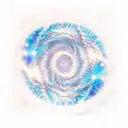 spiral fractal universe nebula tattoo design idea