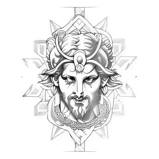 Dionysus   tattoo design idea
