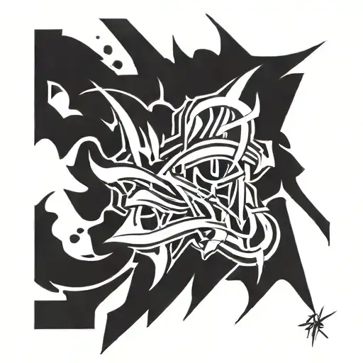 graffiti stencil art tattoo design idea