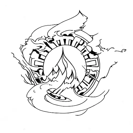 air earth fire water  tattoo design idea
