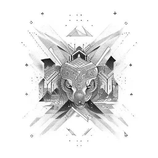 fusion between Denmark and palestine tattoo design idea