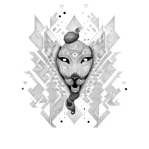 fusion between Palestine and Denmark tattoo design idea