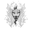 fusion between Palestine and Denmark tattoo design idea