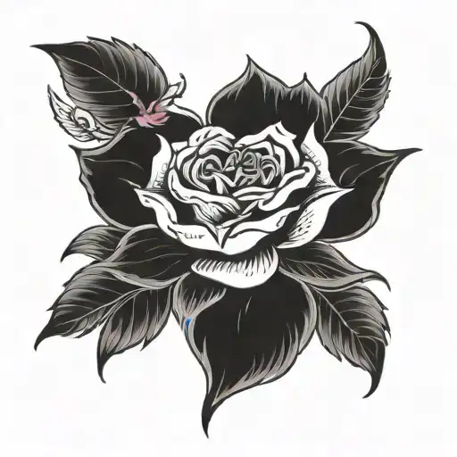 represents rape, an absent family, school bullying tattoo design idea