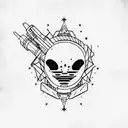 alien superstar tattoo design idea