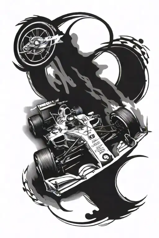 formula 1 car tattoo design idea