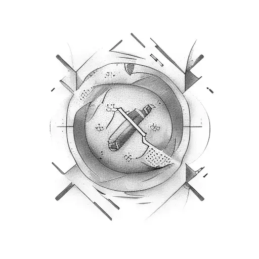 A life bar graph with each section representing a different sport tattoo design idea