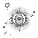 Ohana with sun tattoo design idea