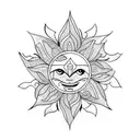 Ohana with sun tattoo design idea