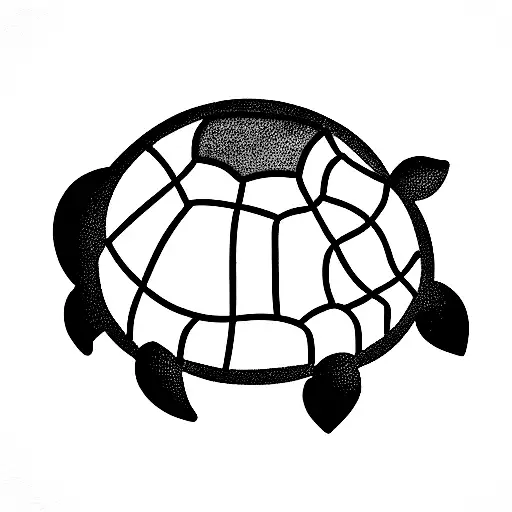 cute black line turtle with the name Tim worked in tattoo design idea