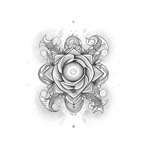 small capricorn zodiac flower design  tattoo design idea