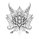 small capricorn zodiac flower design  tattoo design idea