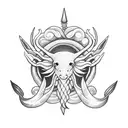 small capricorn zodiac flower design  tattoo design idea
