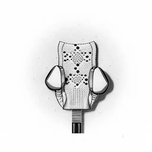 A dotwork design featuring a gavel surrounded by boxing gloves, symbolizing the client's passion for both law and contact sports tattoo design idea