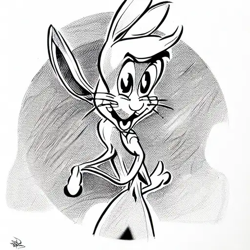 bugs bunny tattoo design idea