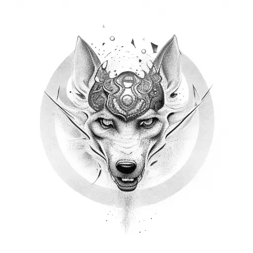 A black-grey tattoo of a cool animal working on a digital marketing campaign tattoo design idea