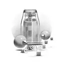 time inside of a bottle tattoo design idea