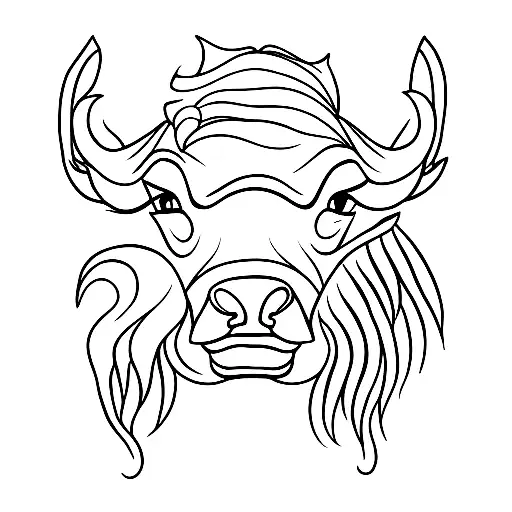 Buffalo tattoo design idea