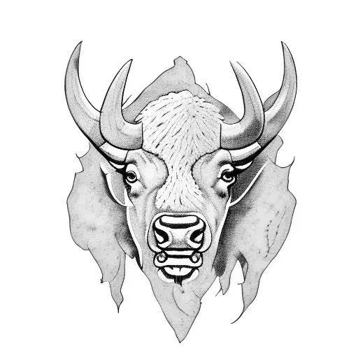 Buffalo tattoo design idea