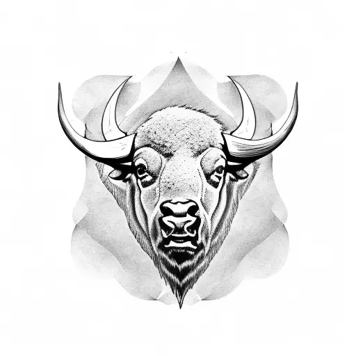 Buffalo tattoo design idea