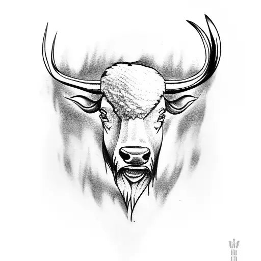 Buffalo tattoo design idea
