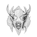 Buffalo tattoo design idea
