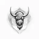 Buffalo tattoo design idea
