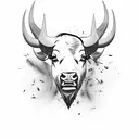Buffalo tattoo design idea