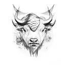Buffalo tattoo design idea