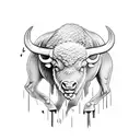 Buffalo tattoo design idea