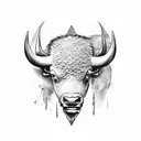 Buffalo tattoo design idea